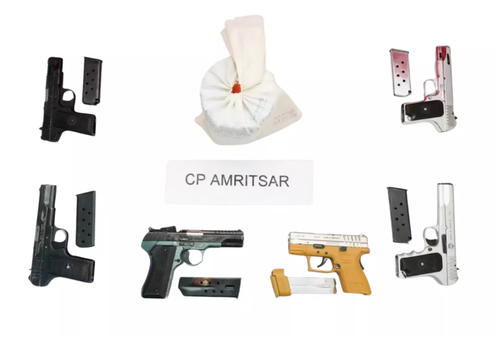 Punjab Police Busts Pak-Linked Arms-Narco Network; Seizes 1 Kg Heroin, 6 Pistols Punjab Police Busts Pak-Linked Arms-Narco Network; Seizes 1 Kg Heroin, 6 Pistols