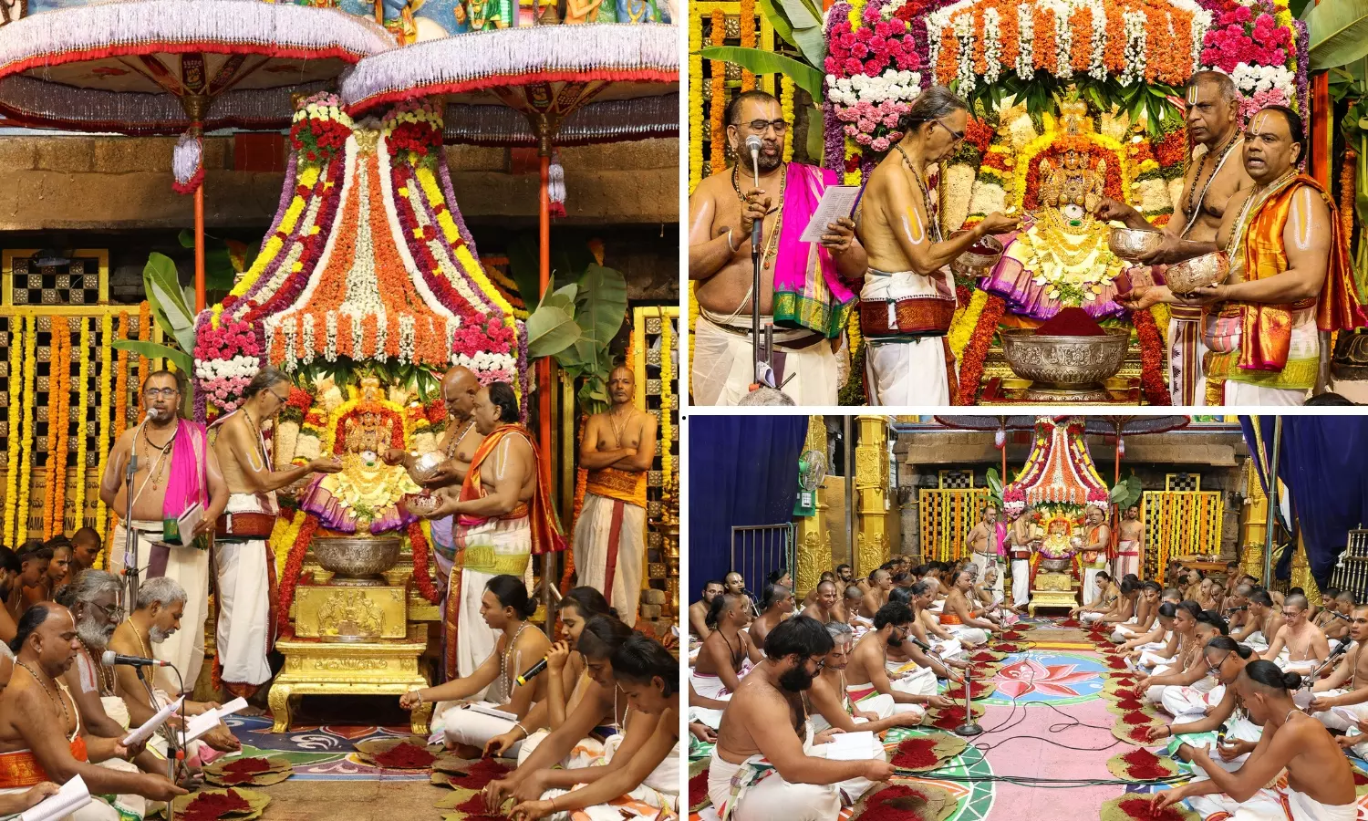 Laksha Kumkumarchana Performed at Tiruchanoor Temple Ahead of Brahmotsavams Laksha Kumkumarchana Performed at Tiruchanoor Temple Ahead of Brahmotsavams