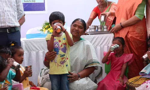 Mulugu Launches Milk Scheme for Anganwadi Kids