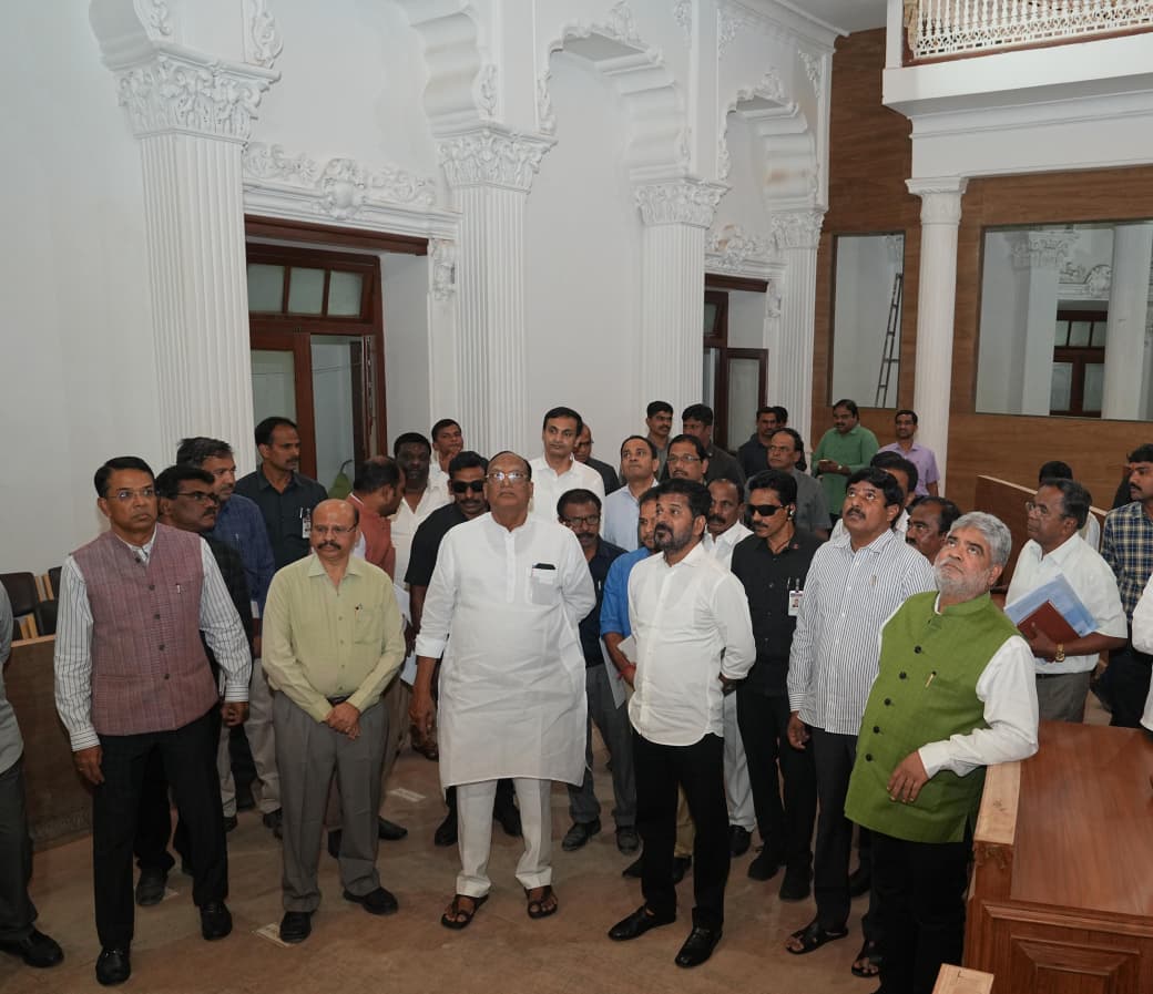 Telangana CM Inspects Legislative Council Renovation