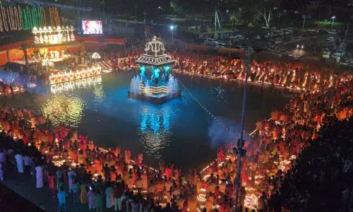 Srisailam Glows with Laksha Deepotsavam