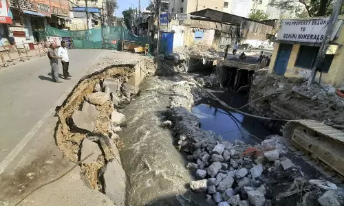 Goshamahal Residents Complain Of Repeated Road Cave-Ins