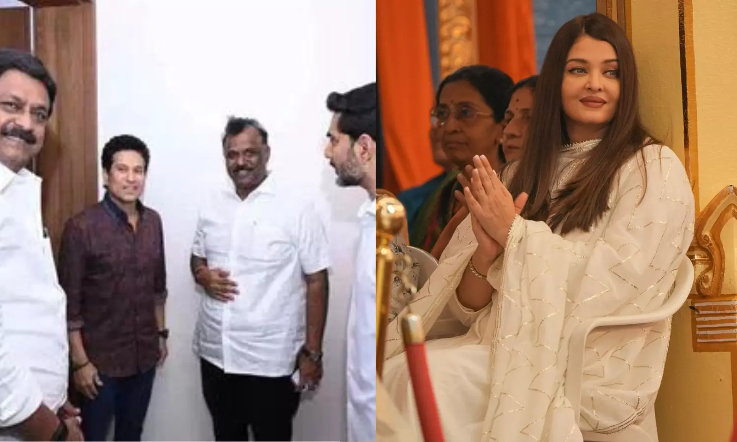 Aishwarya Rai and Sachin Tendulkar Visit Puttaparthi for Sri Sathya Sai Centenary Celebrations Aishwarya Rai and Sachin Tendulkar Visit Puttaparthi for Sri Sathya Sai Centenary Celebrations