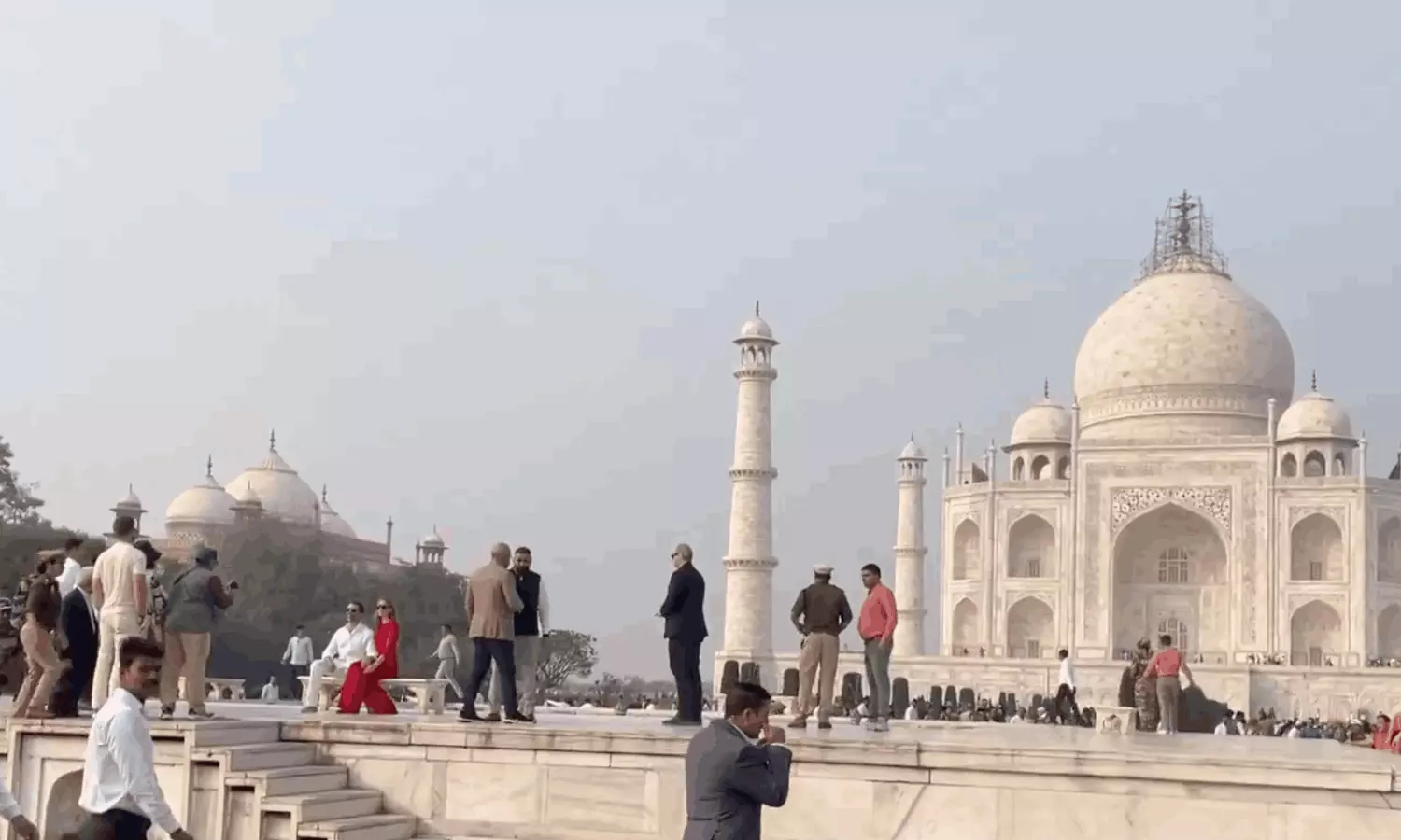 US Presidents Son Donald Trump Jr. Visits Taj Mahal