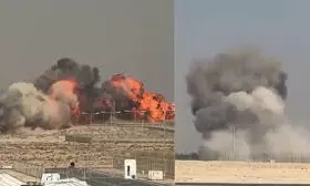 An Indian Air Force Tejas Fighter Aircraft Crashed During An Aerial Display An Indian Air Force Tejas Fighter Aircraft Crashed During An Aerial Display