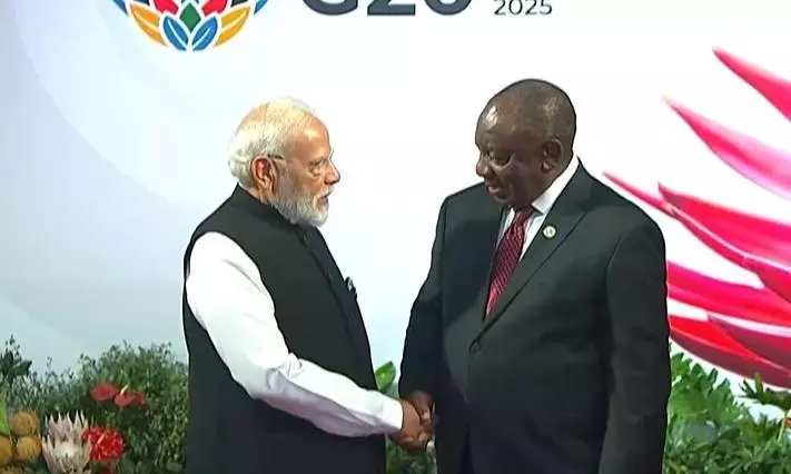 PM Modi Arrives at G-20 Summit Venue in Johannesburg