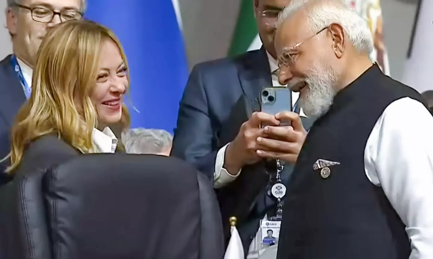 Modi Meets Giorgia Meloni At G20 Meet