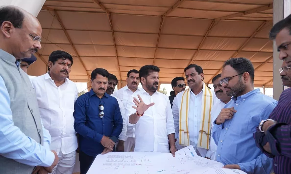 Revanth Inspects Venue for Telangana Rising-2047 Global Summit