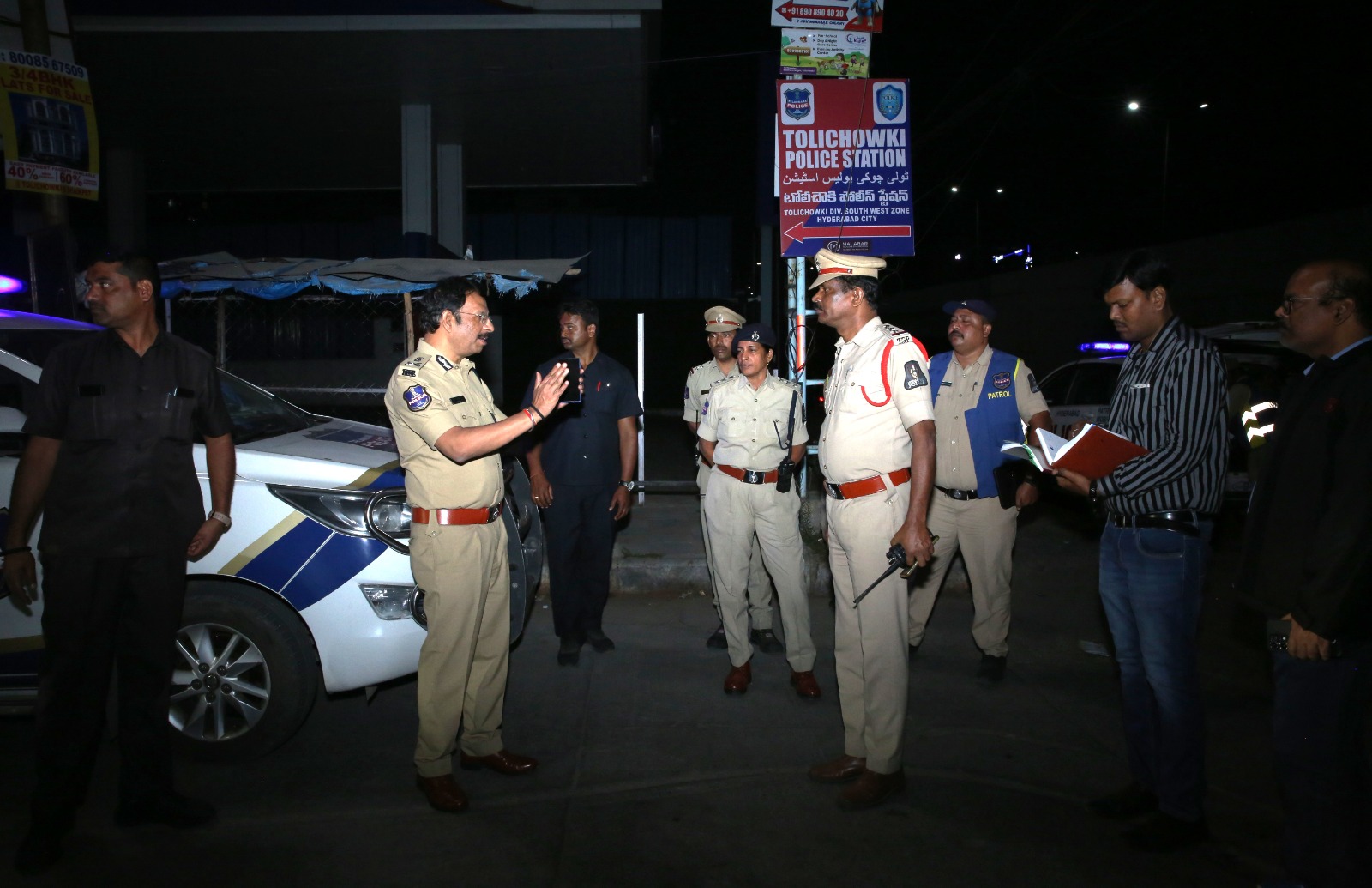 Sajjanar Inspects Night Policing in Hyderabad