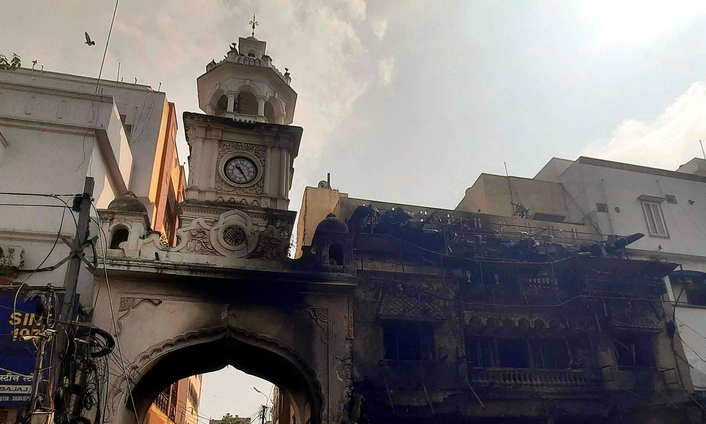 Fire Damages Historic Shalibanda Clock Tower