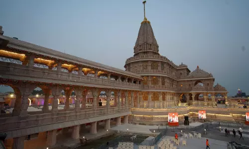 Modi, Bhagwat to Lead Flag Hoisting at Ayodhya Temple Today Modi, Bhagwat to Lead Flag Hoisting at Ayodhya Temple Today