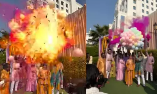 Delhi Couple Injured After Hydrogen Balloons Catch Fire During Haldi Entry