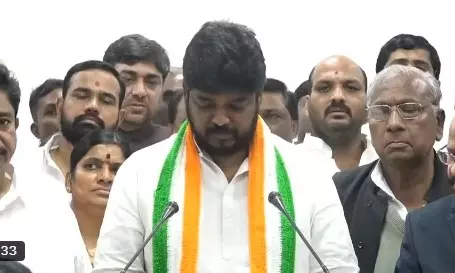Naveen Yadav Sworn in as Jubilee Hills MLA Naveen Yadav Sworn in as Jubilee Hills MLA