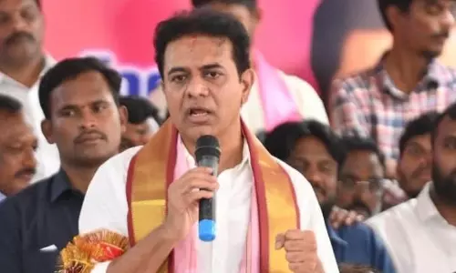 KTR Slams Congress for Cutting BC Quota to 17% KTR Slams Congress for Cutting BC Quota to 17%