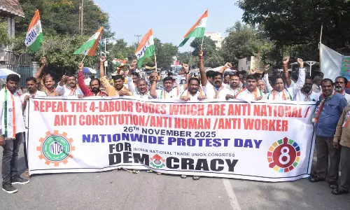 Telangana Trade Unions Protest Against Centre’s New Labour Codes