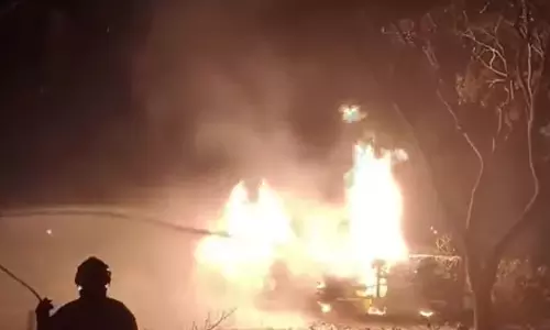 Ethanol Tanker Catches Fire After Collision in Mahabubnagar; Driver Burnt Alive