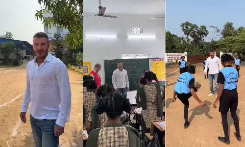 David Beckham Visits Govt Residential School in Andhra Pradesh