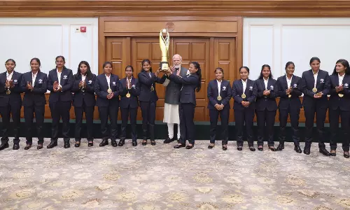 PM Modi Meets Indian Womens Blind Cricket Team After T20 World Cup Triumph