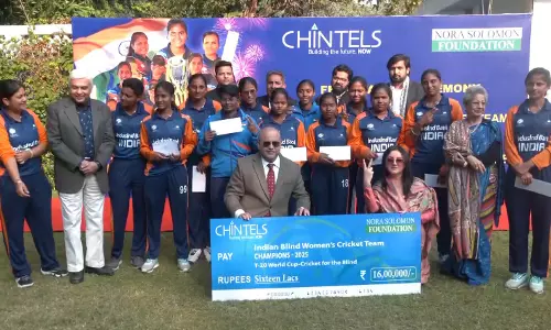 India’s Blind Women’s Cricket Champions Celebrate Homecoming