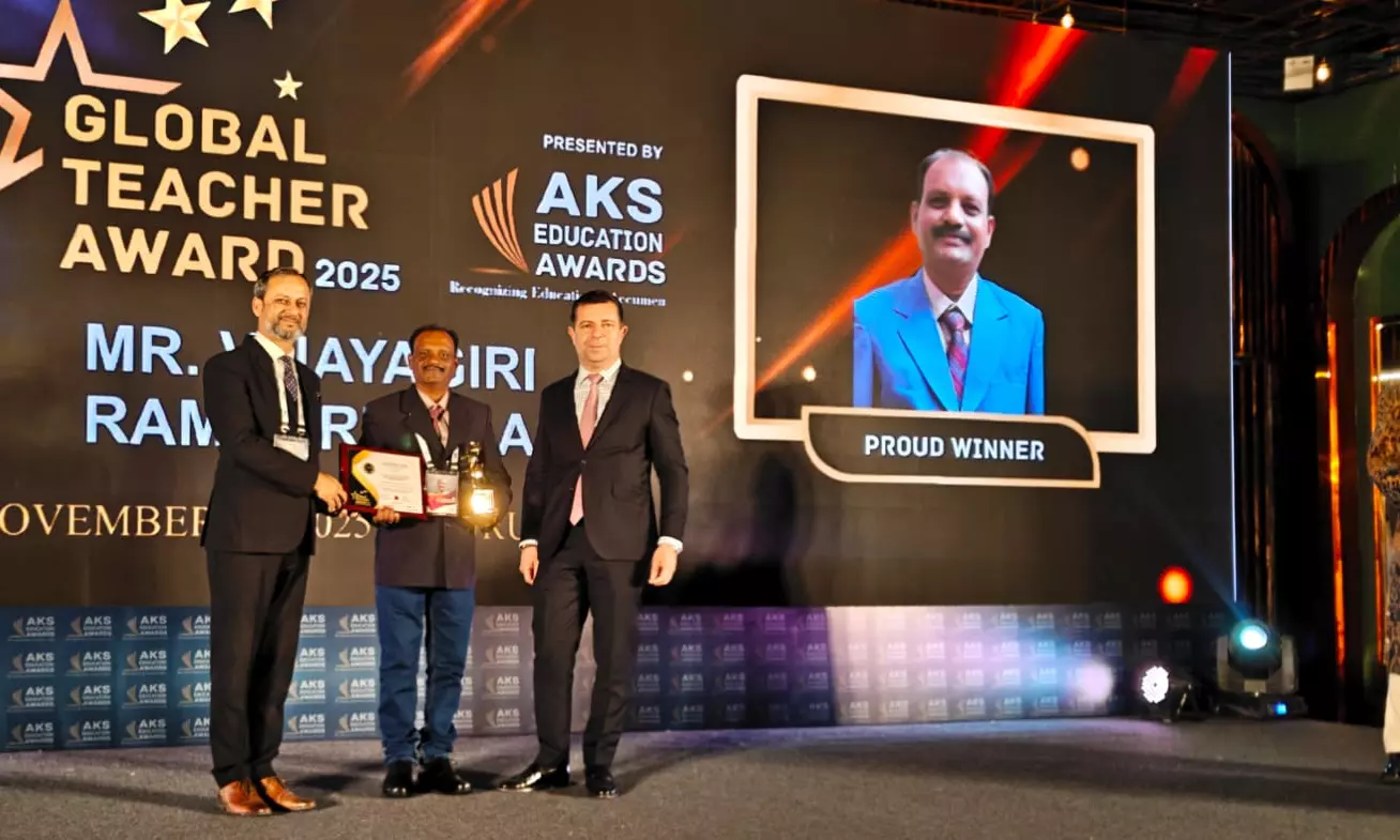 Kamareddy ZPHS Maths Teacher Wins Global Teacher 2025 Award