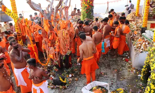 Thousands Throng Anjanadri for Hanumamala Visarjana Thousands Throng Anjanadri for Hanumamala Visarjana