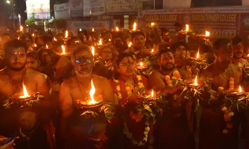 44th Kanaka Durga Kalasha Jyoti Yatra Dazzles Vijayawada