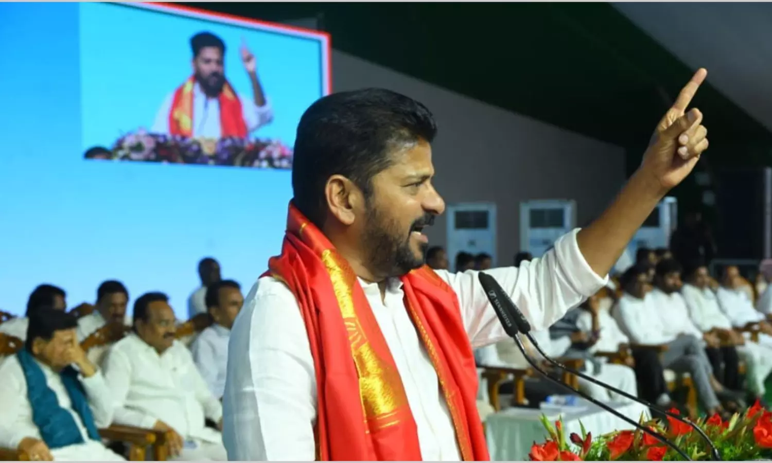 CM Revanth Reddy Slams KCR on Airport Project, Highlights Farmer Welfare Schemes