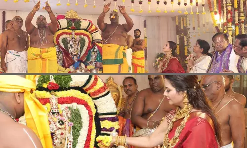 Devotees Throng Dokiparru for Grand Sri Srinivasa Kalyanam Devotees Throng Dokiparru for Grand Sri Srinivasa Kalyanam