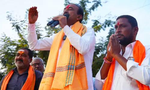 Etala Targets Huzurabad MLA In Campaign Rally Etala Targets Huzurabad MLA In Campaign Rally