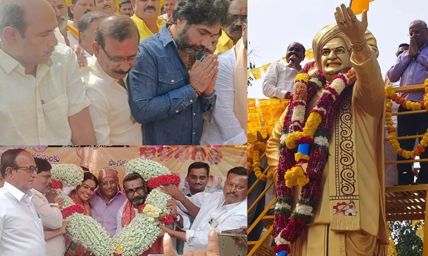Nandamuri Taraka Rama Raos Statue Unveiled in Kurnool Nandamuri Taraka Rama Raos Statue Unveiled in Kurnool