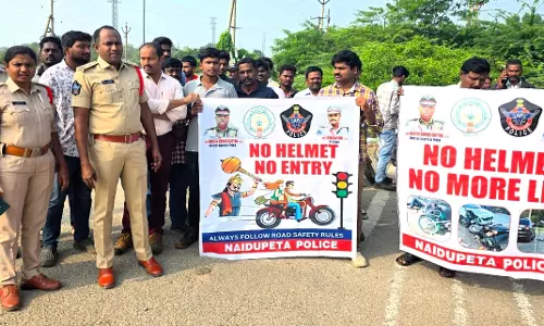 No Helmet, No Petrol in Tirupati from Dec 15 No Helmet, No Petrol in Tirupati from Dec 15