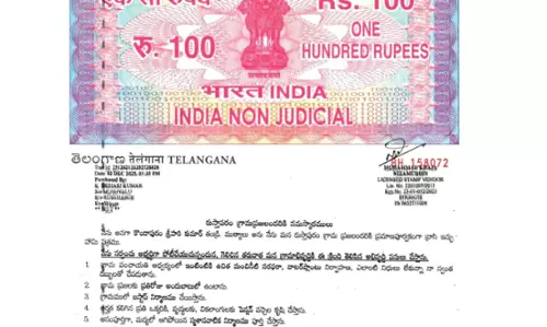 Bond Paper Promises Mark Telangana Gram Panchayat Polls Bond Paper Promises Mark Telangana Gram Panchayat Polls