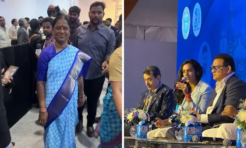 PV Sindhu Champions Sports Push as Indiramma Saree Steals Spotlight on Day 2 of Telangana Rising Global Summit 2025 PV Sindhu Champions Sports Push as Indiramma Saree Steals Spotlight on Day 2 of Telangana Rising Global Summit 2025