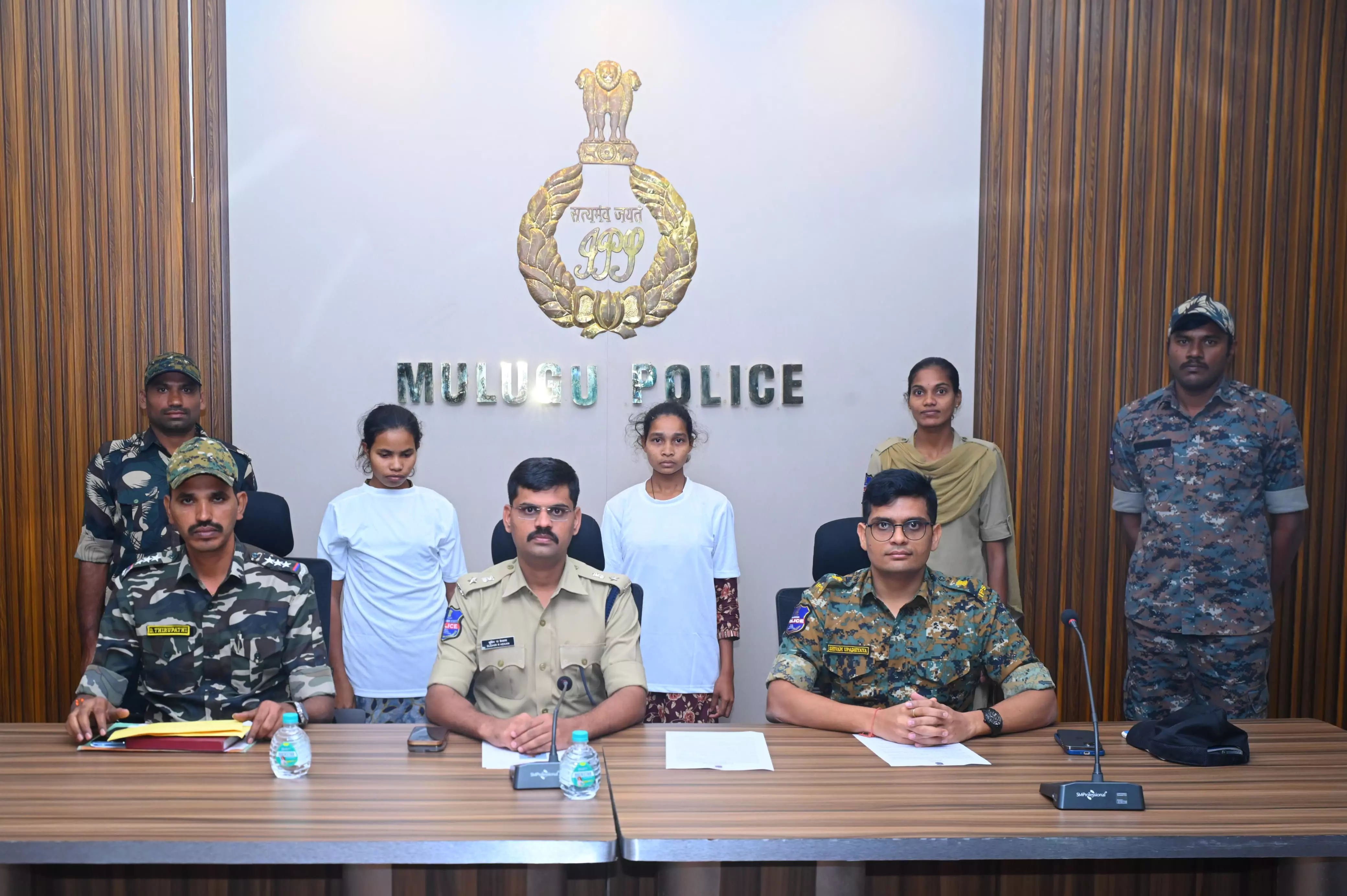 Two Women Maoists Surrender in Mulugu Two Women Maoists Surrender in Mulugu