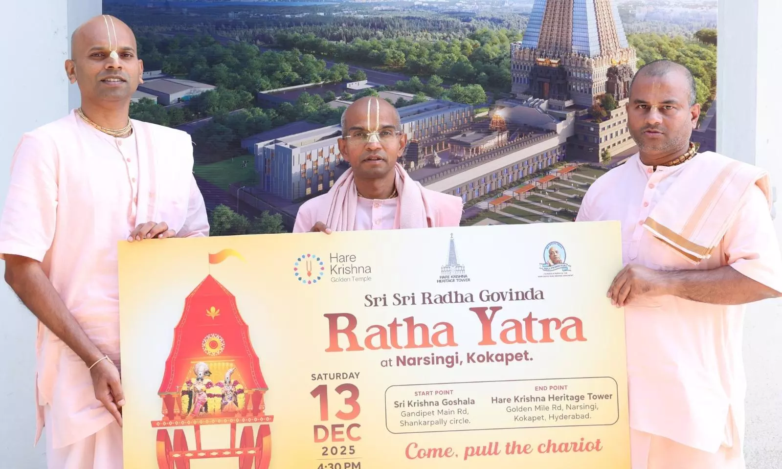 Hare Krishna movement Announces Grand Sri Radha Govinda Ratha Yatra Schedule Hare Krishna movement Announces Grand Sri Radha Govinda Ratha Yatra Schedule