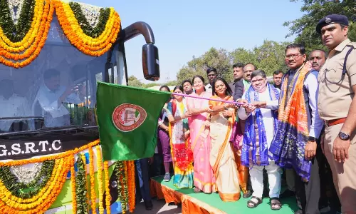 TGSRTC Introduces 65 New Electric Buses in Hyderabad TGSRTC Introduces 65 New Electric Buses in Hyderabad
