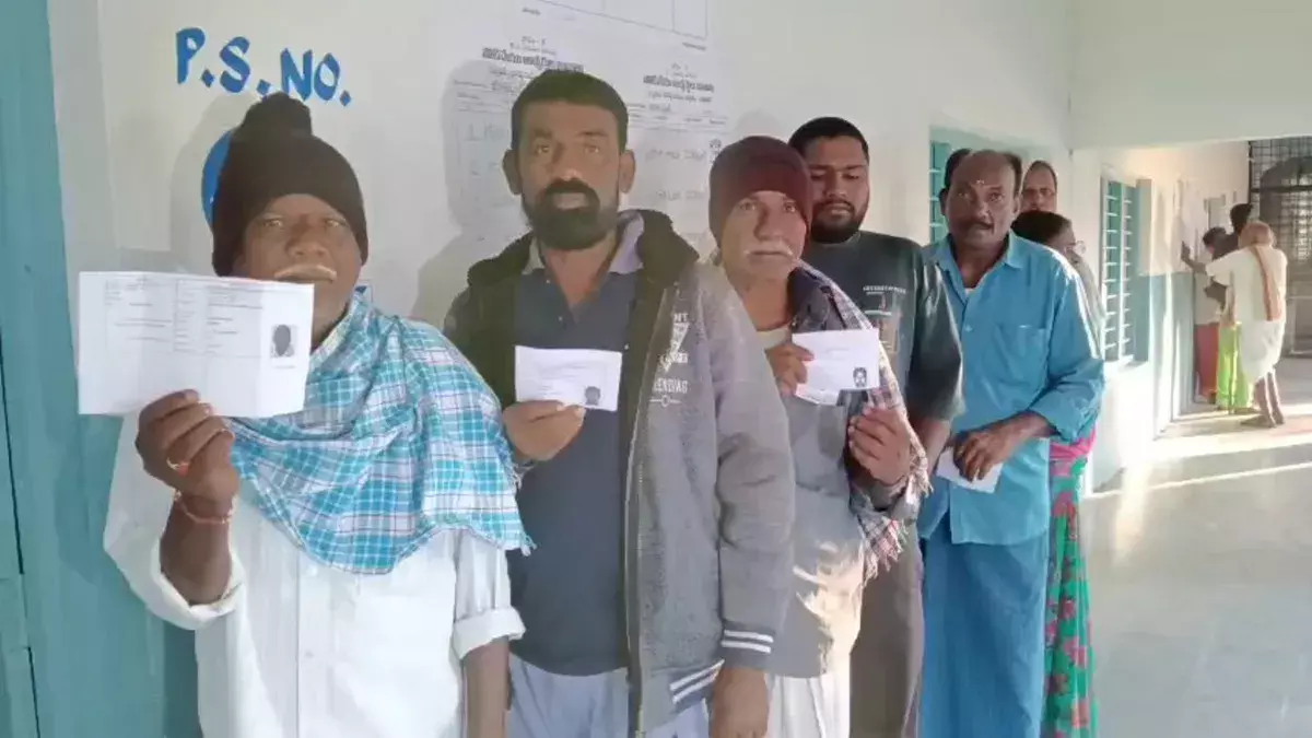 First Phase of Telangana Gram Panchayat Polling Begins First Phase of Telangana Gram Panchayat Polling Begins
