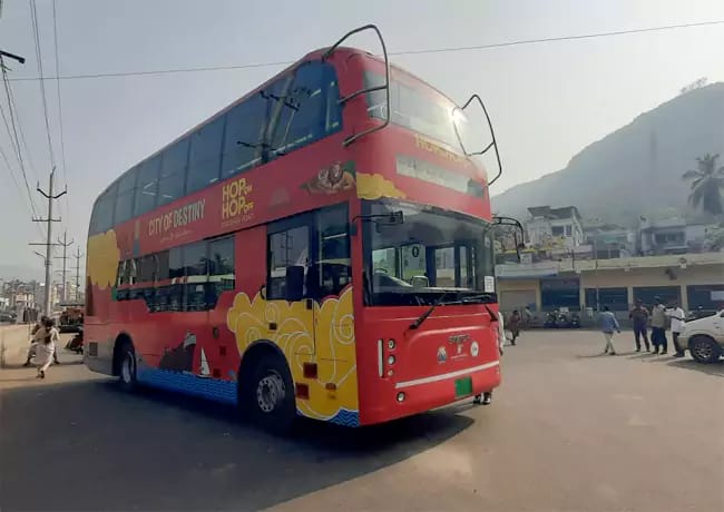 New Double-Decker Bus Service Launched to Simhachalam
