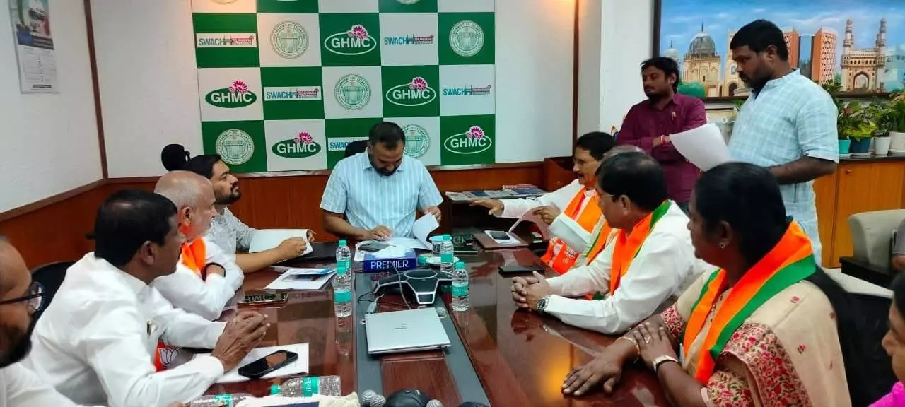 BJP Seeks Clarification on GHMC Ward Delimitation amid Manipulation Fears BJP Seeks Clarification on GHMC Ward Delimitation amid Manipulation Fears