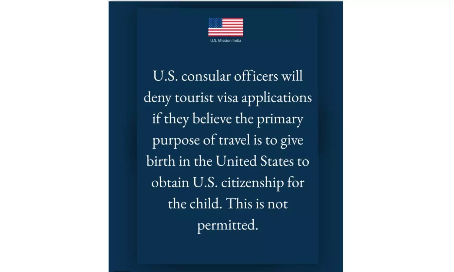 No Tourist Visa For Birthright Citizenship Trips: US Embassy No Tourist Visa For Birthright Citizenship Trips: US Embassy