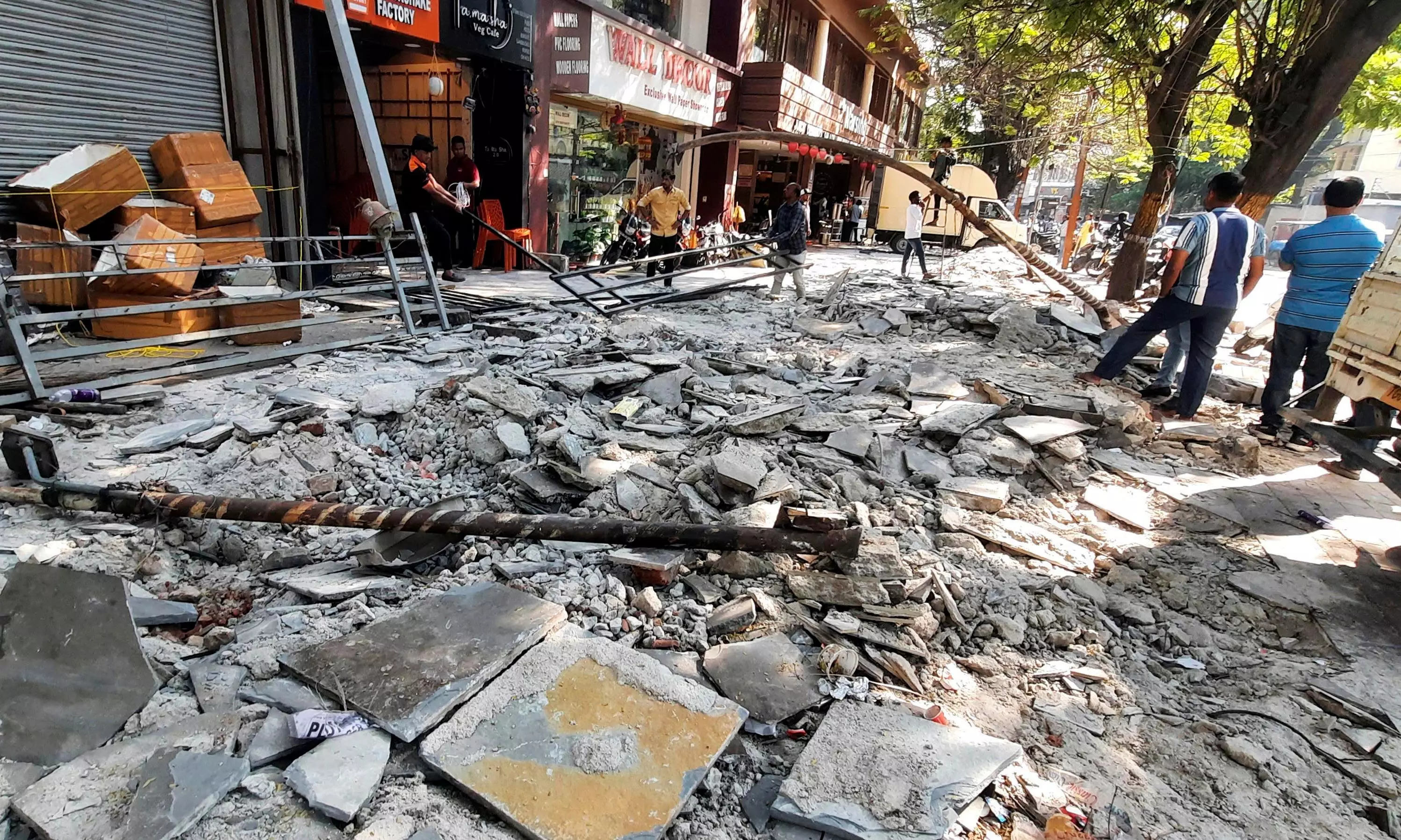 15 Encroachments Demolished in Abids