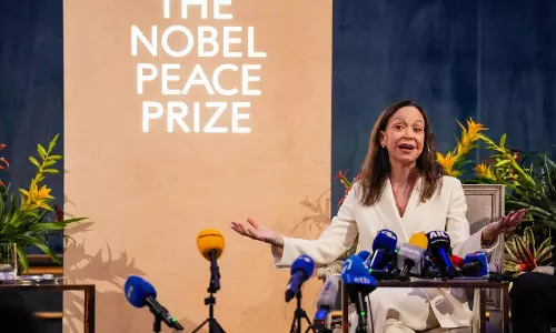 Nobel Laureate Machado Says US Helped Her Leave Venezuela