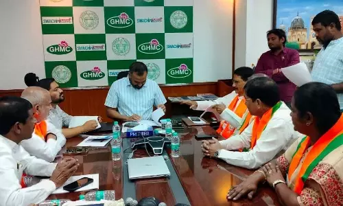BJP Seeks Clarification on GHMC Ward Delimitation amid Manipulation Fears BJP Seeks Clarification on GHMC Ward Delimitation amid Manipulation Fears
