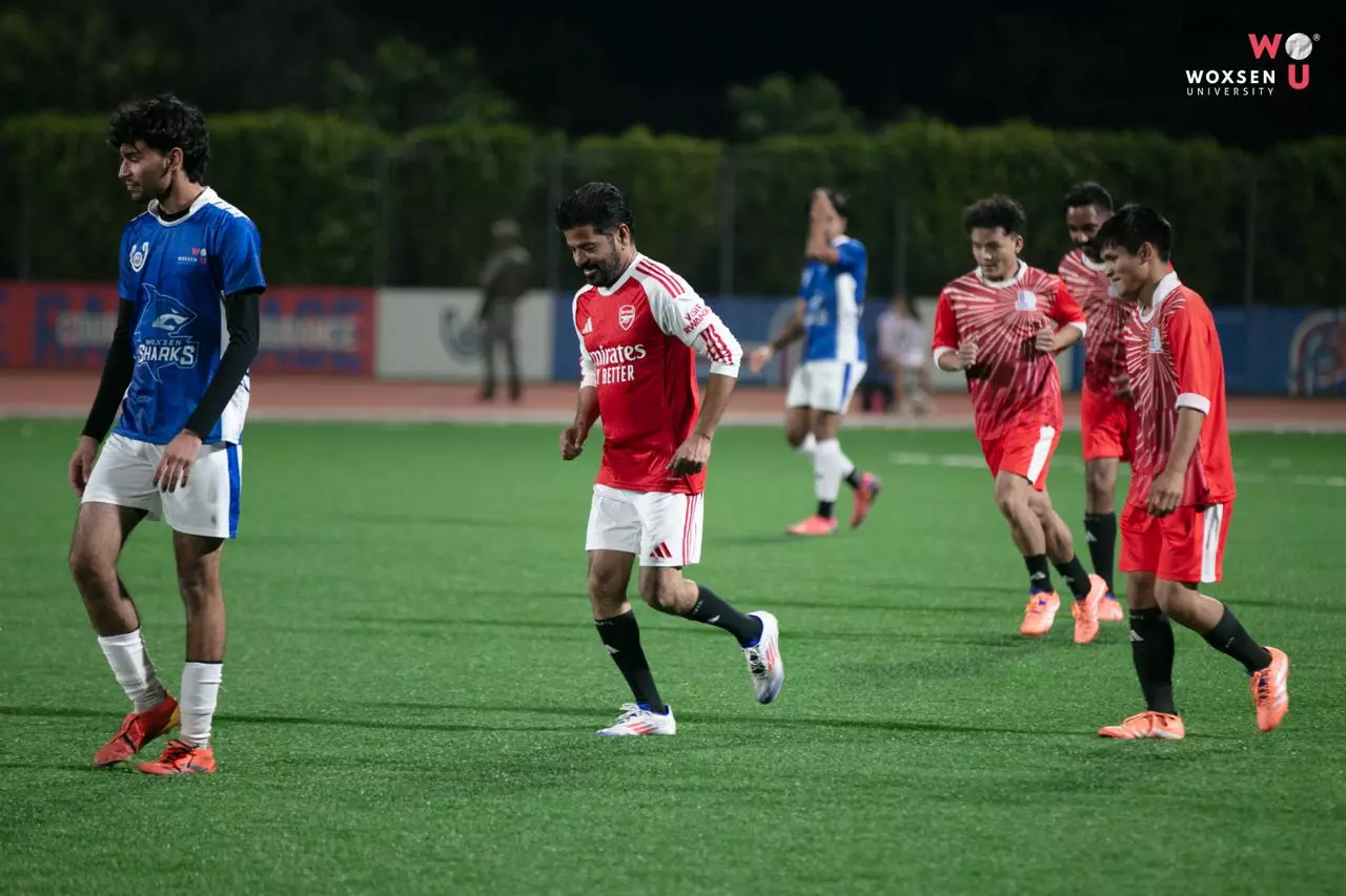 Revanth Reddy Leads a Thrilling Friendly Match at Woxsen University