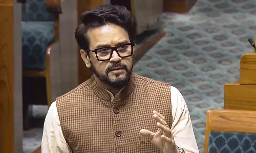 Uproar in Lok Sabha After Anurag Thakur Accuses DMK of Anti-Sanatan Dharma Actions Uproar in Lok Sabha After Anurag Thakur Accuses DMK of Anti-Sanatan Dharma Actions