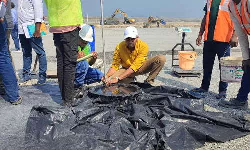 Scientists inspect material for building Polavaram’s ECRF dam