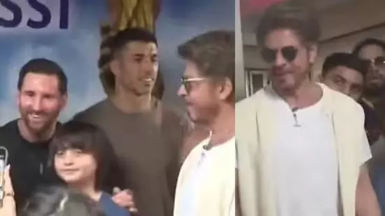 Shah Rukh Khan Meets Lionel Messi in Kolkata Shah Rukh Khan Meets Lionel Messi in Kolkata
