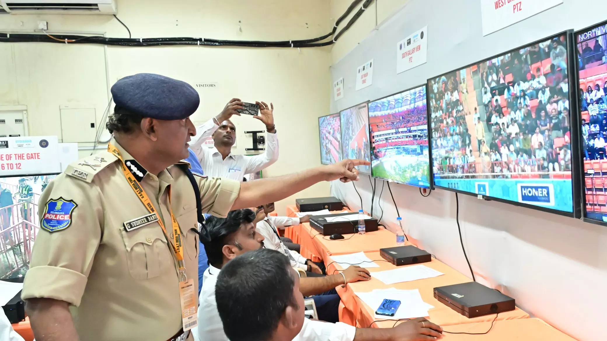 Heavy security at Uppal Stadium Heavy security at Uppal Stadium