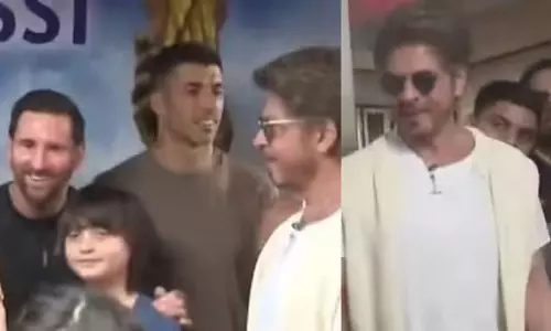 Shah Rukh Khan Meets Lionel Messi in Kolkata Shah Rukh Khan Meets Lionel Messi in Kolkata