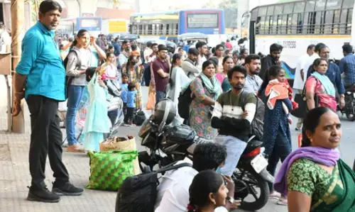 Rush at Hyderabad Bus Stations Ahead of Second Phase of Panchayat Polls in Telangana